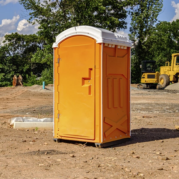 how often are the portable restrooms cleaned and serviced during a rental period in Custer WA